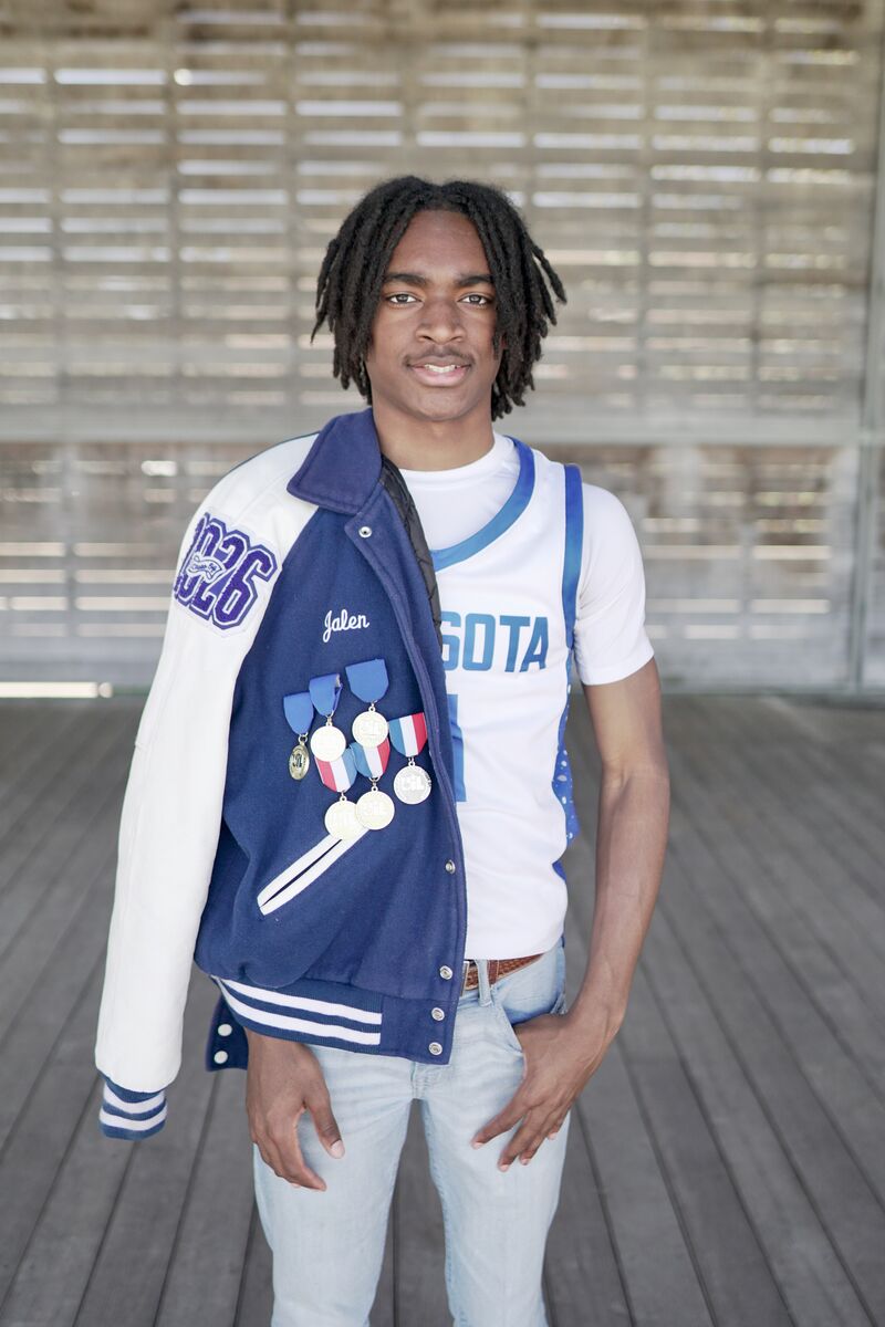 Senior portrait of Jalen Jackson in graduation attire
